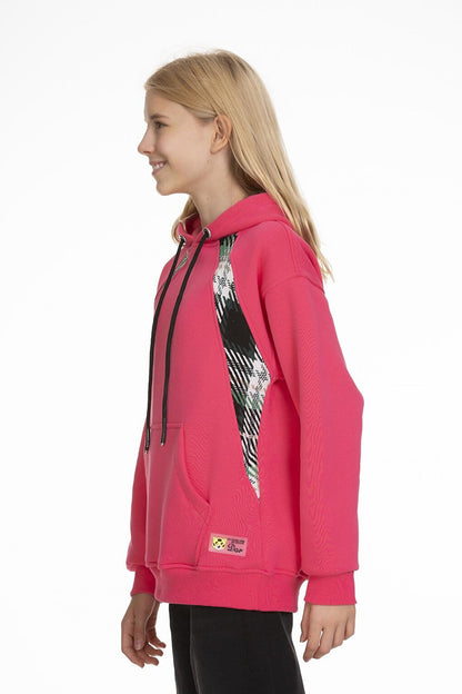 Girl 3 Thread - Thick - Hooded Sweatshirt 9-14 Years Lx168