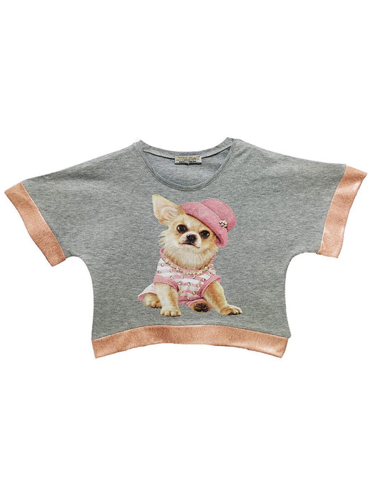 Girl's Dog Print T-Shirt