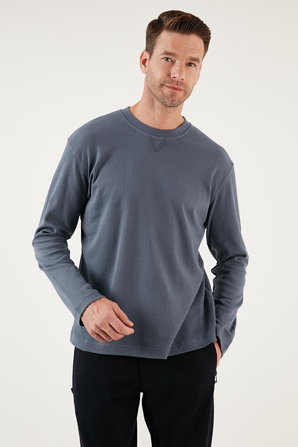 100% Cotton Crew Neck Regular Fit Sweatshirt 5905503