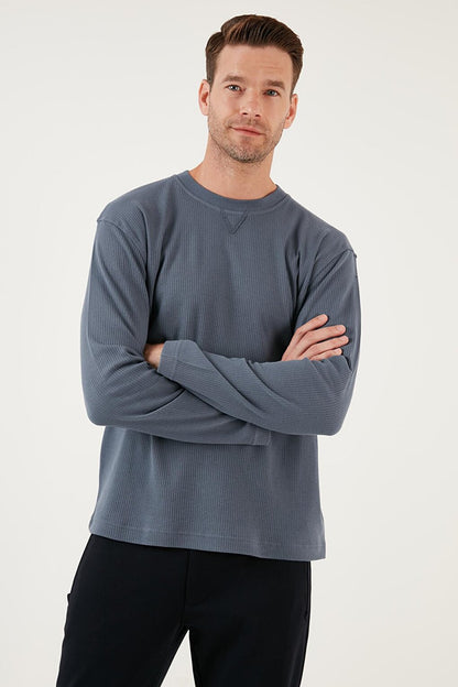 100% Cotton Crew Neck Regular Fit Sweatshirt 5905503