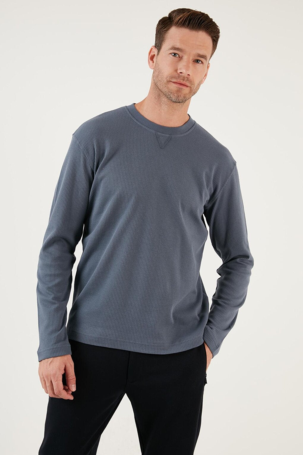 100% Cotton Crew Neck Regular Fit Sweatshirt 5905503