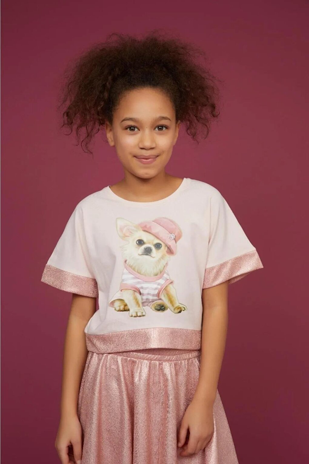 Girl's Dog Print T-Shirt