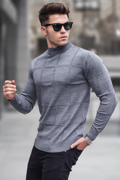 Anthracite Turtleneck Knitwear Sweater 5784