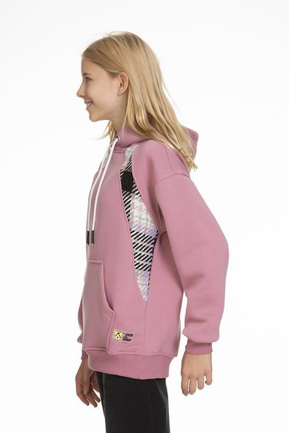 Girl 3 Thread - Thick - Hooded Sweatshirt 9-14 Years Lx168