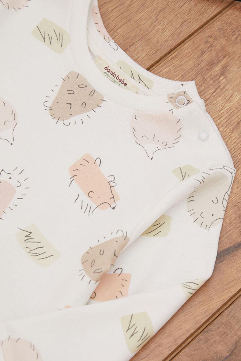 White Hedgehog Printed Baby Boy Tracksuit 17457