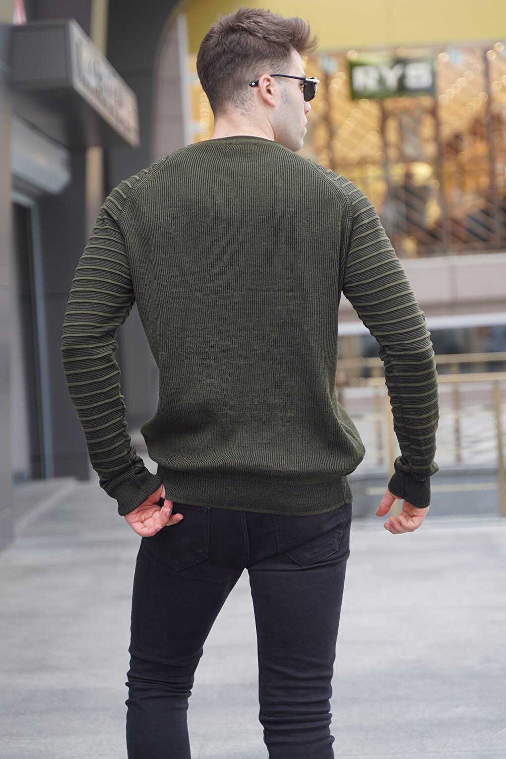 Khaki Crew Neck Knitwear Sweater 5766