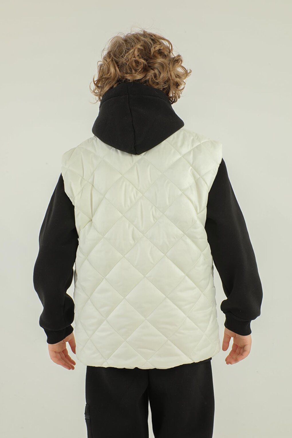 High Collar Button Detailed Boy's Vest