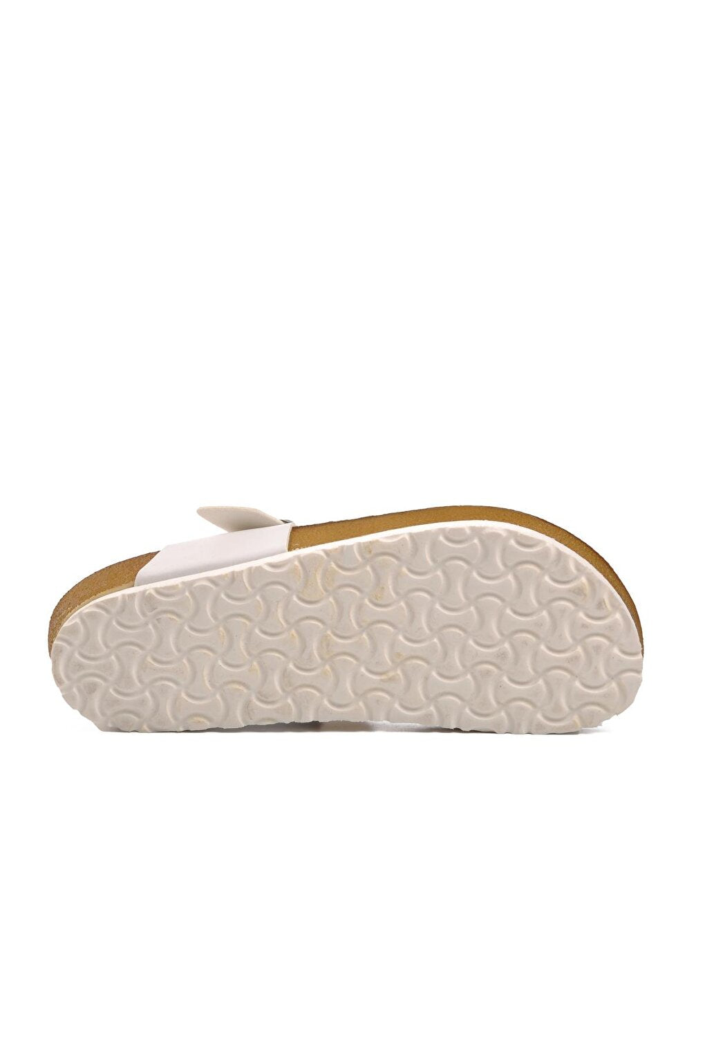 White Flip Flops Cork Sole Men's Slippers 31-022