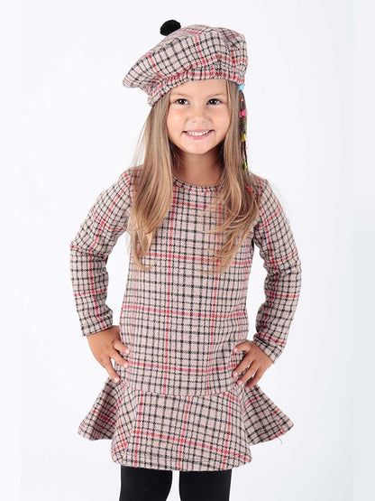 Girl's Hat and Flounce Trend Dress Ak2200