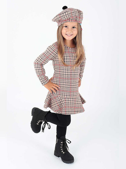 Girl's Hat and Flounce Trend Dress Ak2200