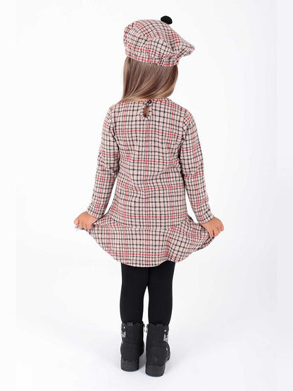 Girl's Hat and Flounce Trend Dress Ak2200