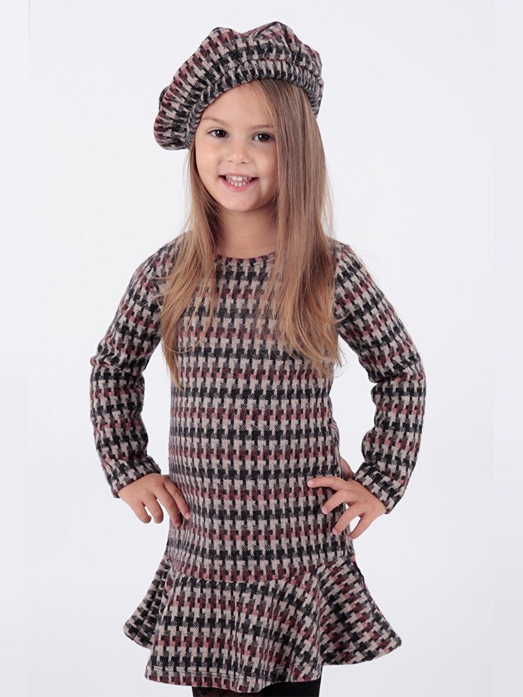 Girl's Hat and Flounce Trend Dress Ak2200