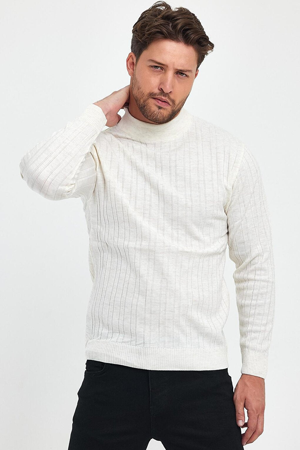 Men's Turtleneck Long Sleeve Sweater