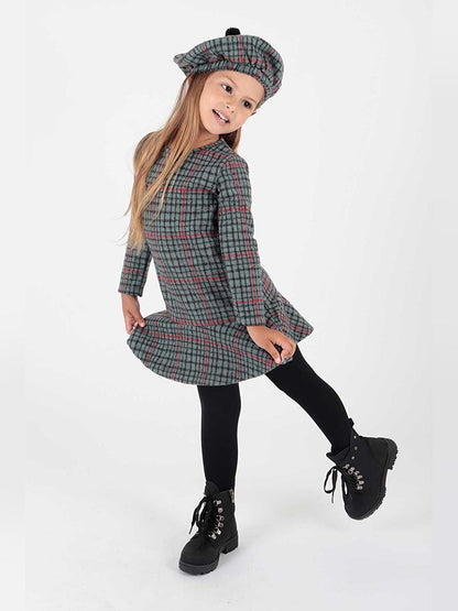 Girl's Hat and Flounce Trend Dress Ak2200