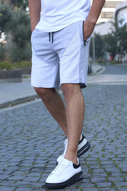 Gray Men's Basic Capri Shorts