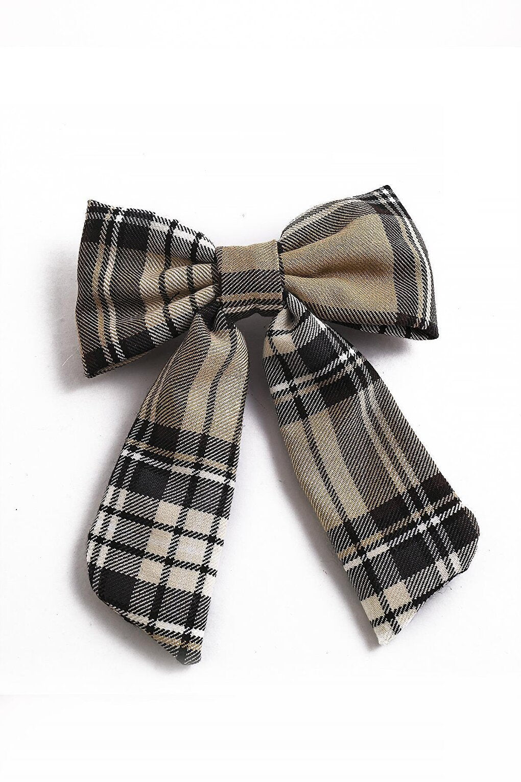 Plaid Patterned Bow Buckle