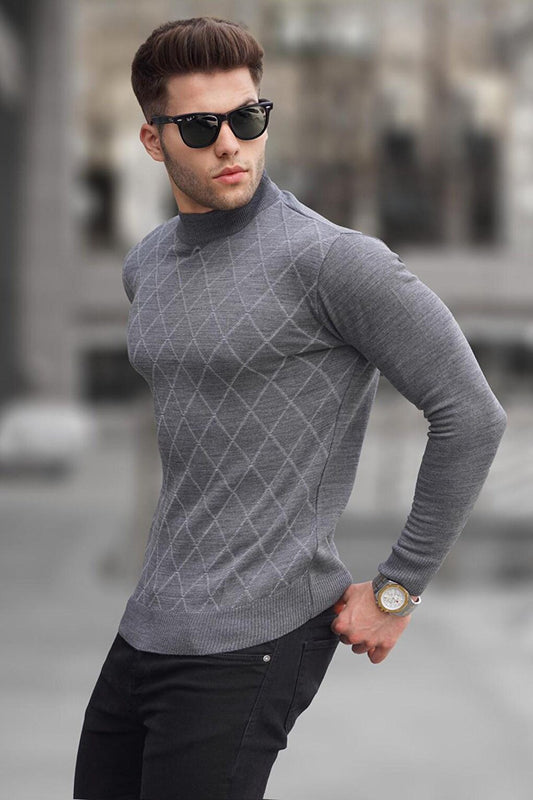 Anthracite Turtleneck Knitwear Sweater 5785