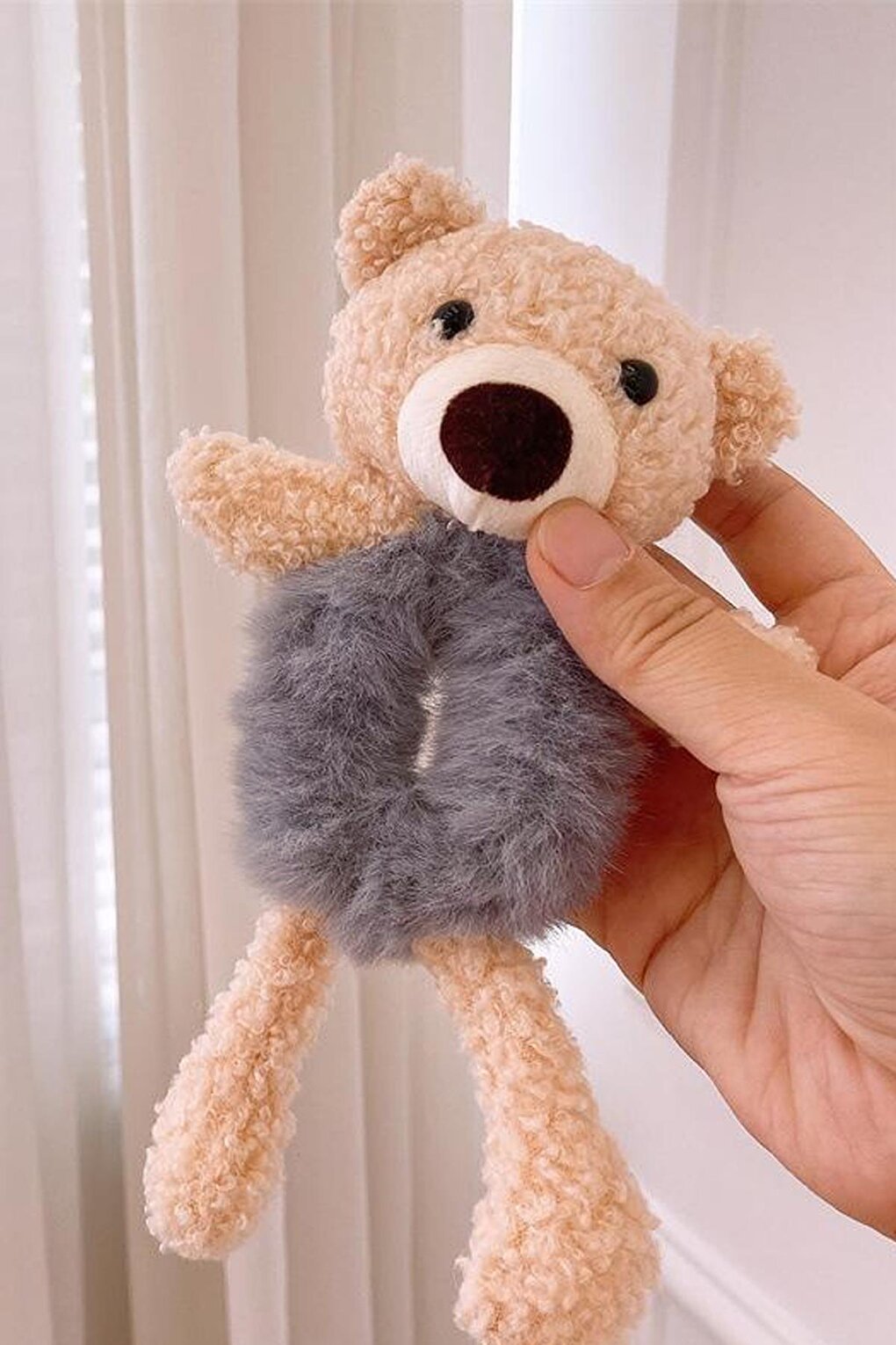 Teddy Bear Plush Bear Furry Bagel Buckle