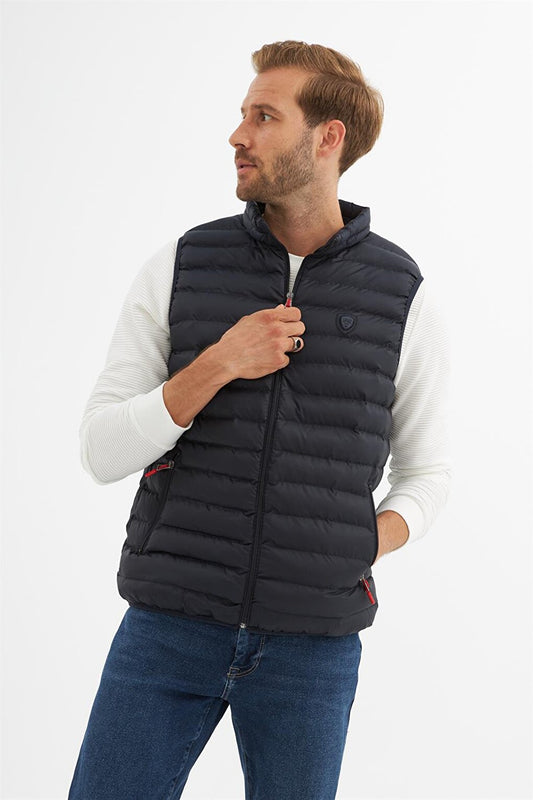 Men's Standard Mold Puffer Vest Navy Blue