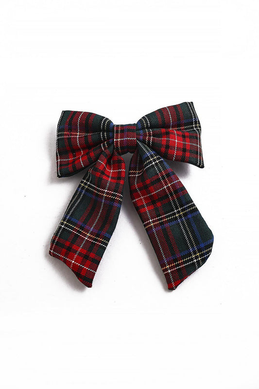 Plaid Patterned Bow Buckle