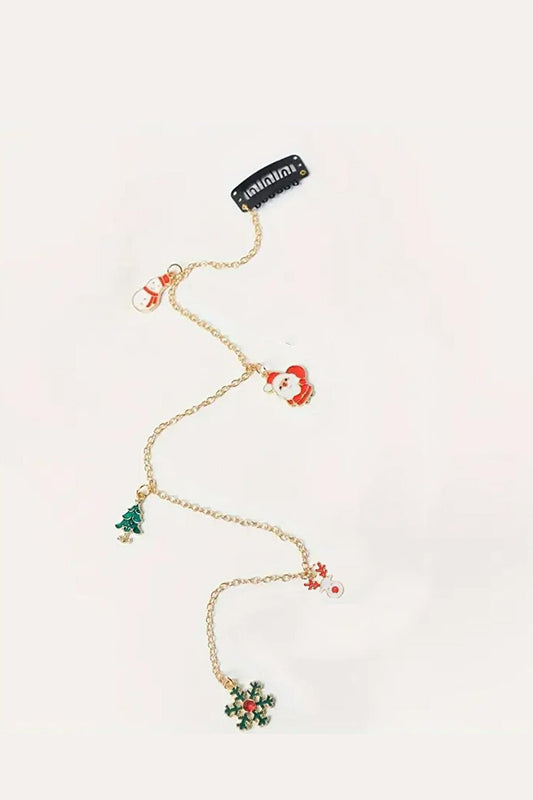 Christmas Charm Ended Hair Chain Hair Accessory