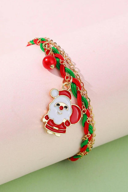 Christmas Bracelet Santa Claus Charm Dangle Puravida Bracelet