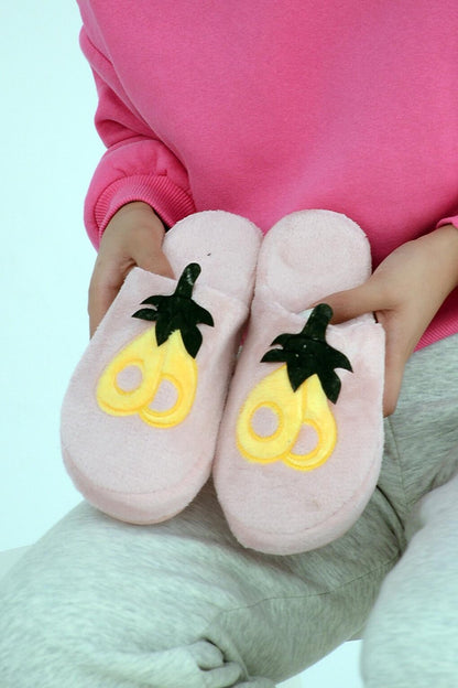 Avocado Printed Comfortable Sole Thermal Women's House Slippers Z390