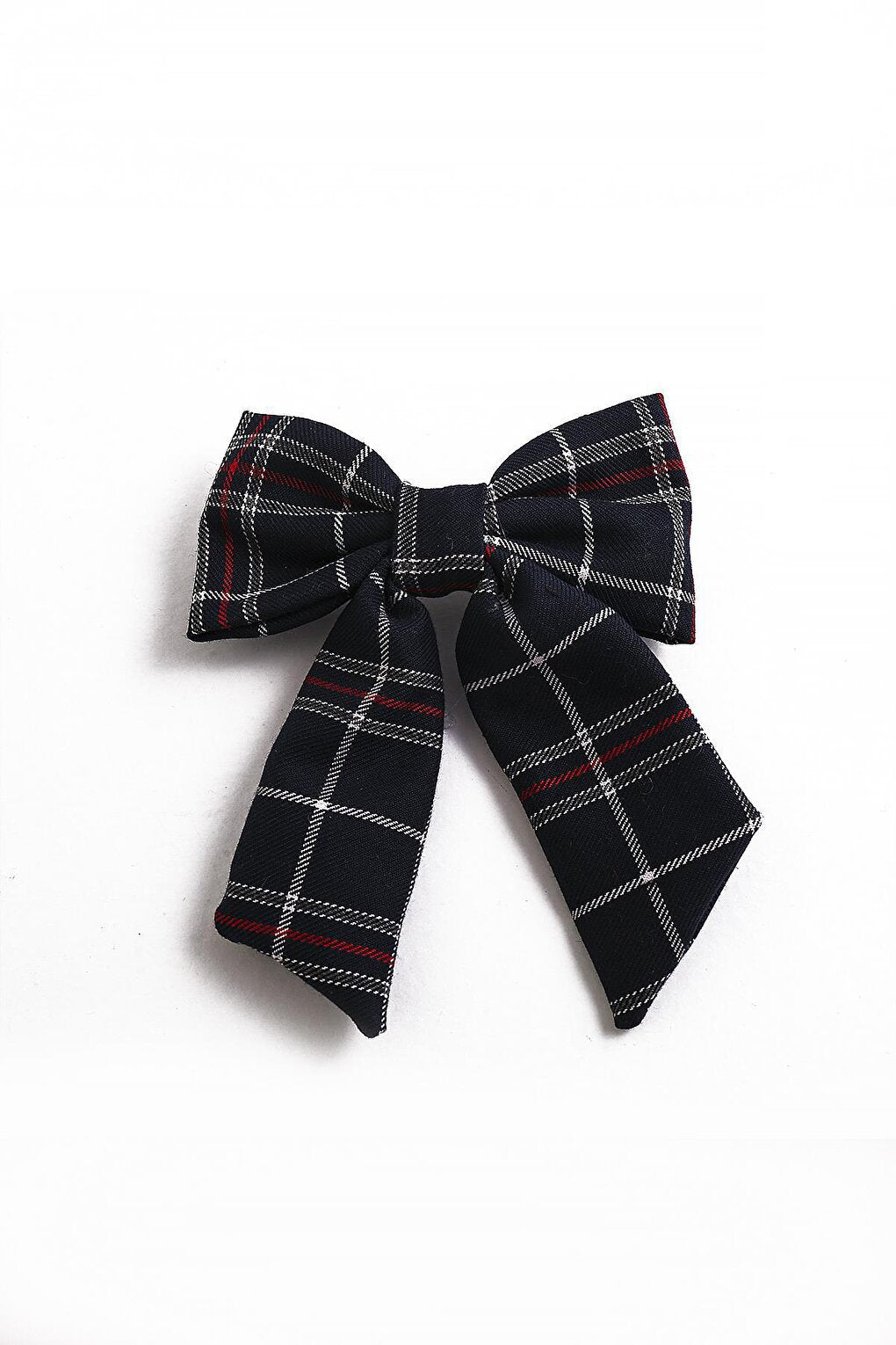 Plaid Patterned Bow Buckle