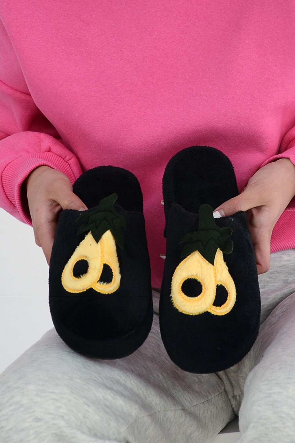 Avacado Printed Comfortable Sole Thermal Women Home Slippers Z390