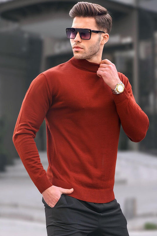 Tile Slim Fit Half Turtleneck Men's Knitwear Sweater 6343