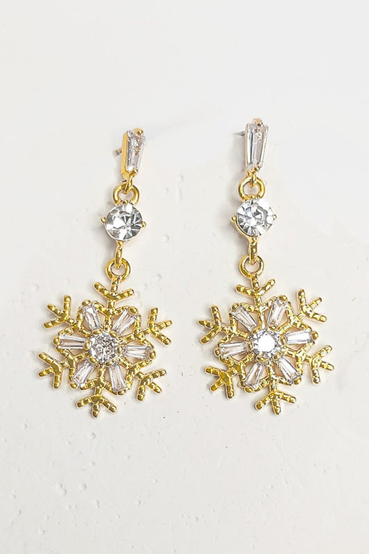 Zircon Stone Snowflake Earring