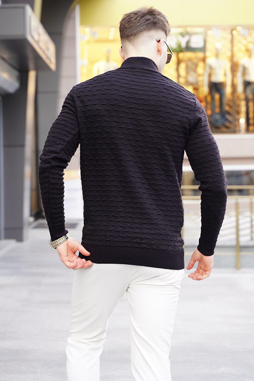 Black Turtleneck Knitwear Sweater 5762