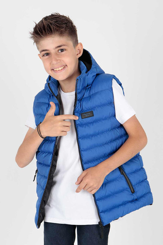 Boy's Fashion Trend Hooded Puffer Vest Ak215051