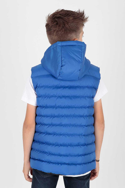 Boy's Fashion Trend Hooded Puffer Vest Ak215051