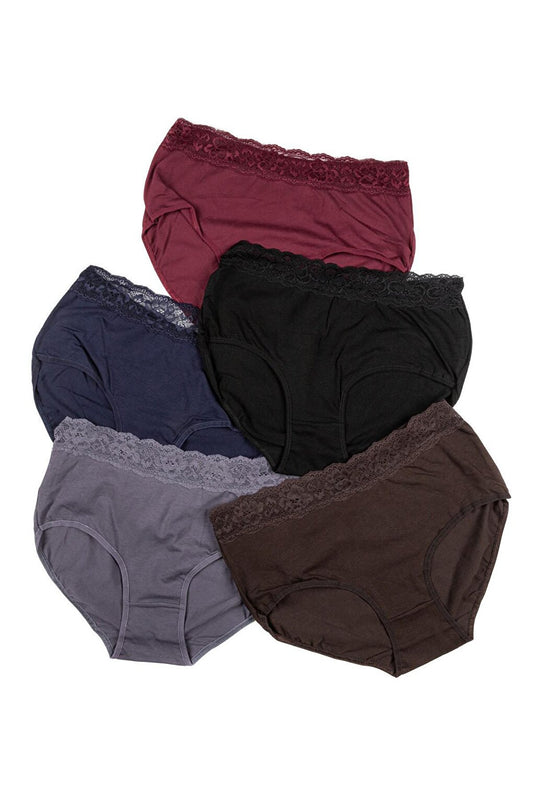 Women's Panties Large Size 5 Pack Lycra