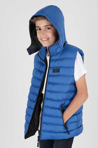 Boy's Fashion Trend Hooded Puffer Vest Ak215051