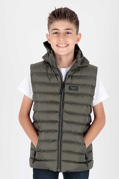 Boy's Fashion Trend Hooded Puffer Vest Ak215051