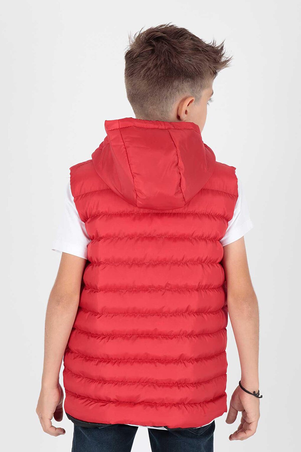 Boy's Fashion Trend Hooded Puffer Vest Ak215051