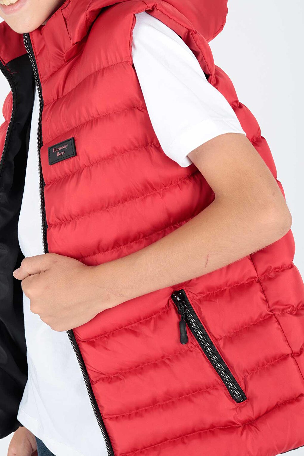 Boy's Fashion Trend Hooded Puffer Vest Ak215051