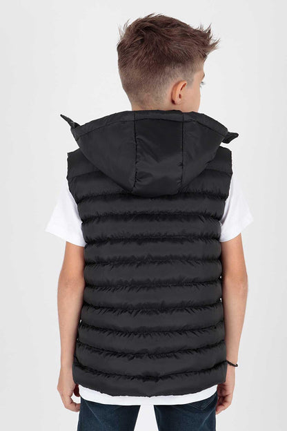 Boy's Fashion Trend Hooded Puffer Vest Ak215051