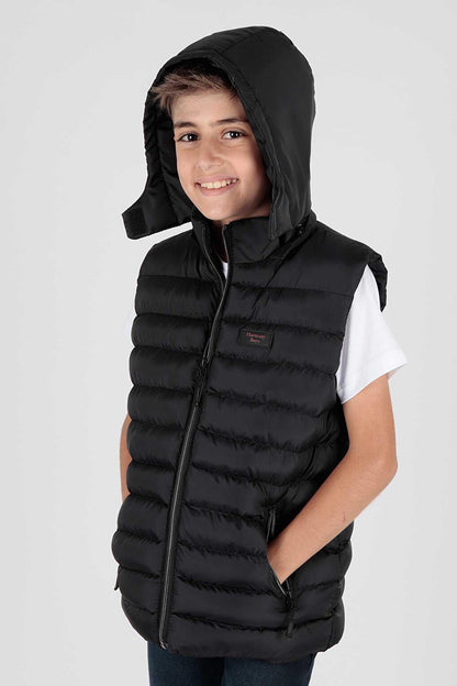 Boy's Fashion Trend Hooded Puffer Vest Ak215051