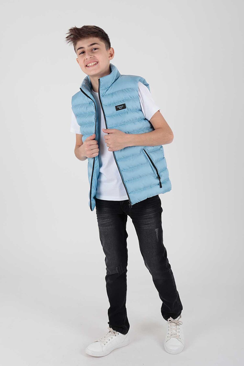 Boy's Hoodless Fashion Trend Puffer Vest Ak215354