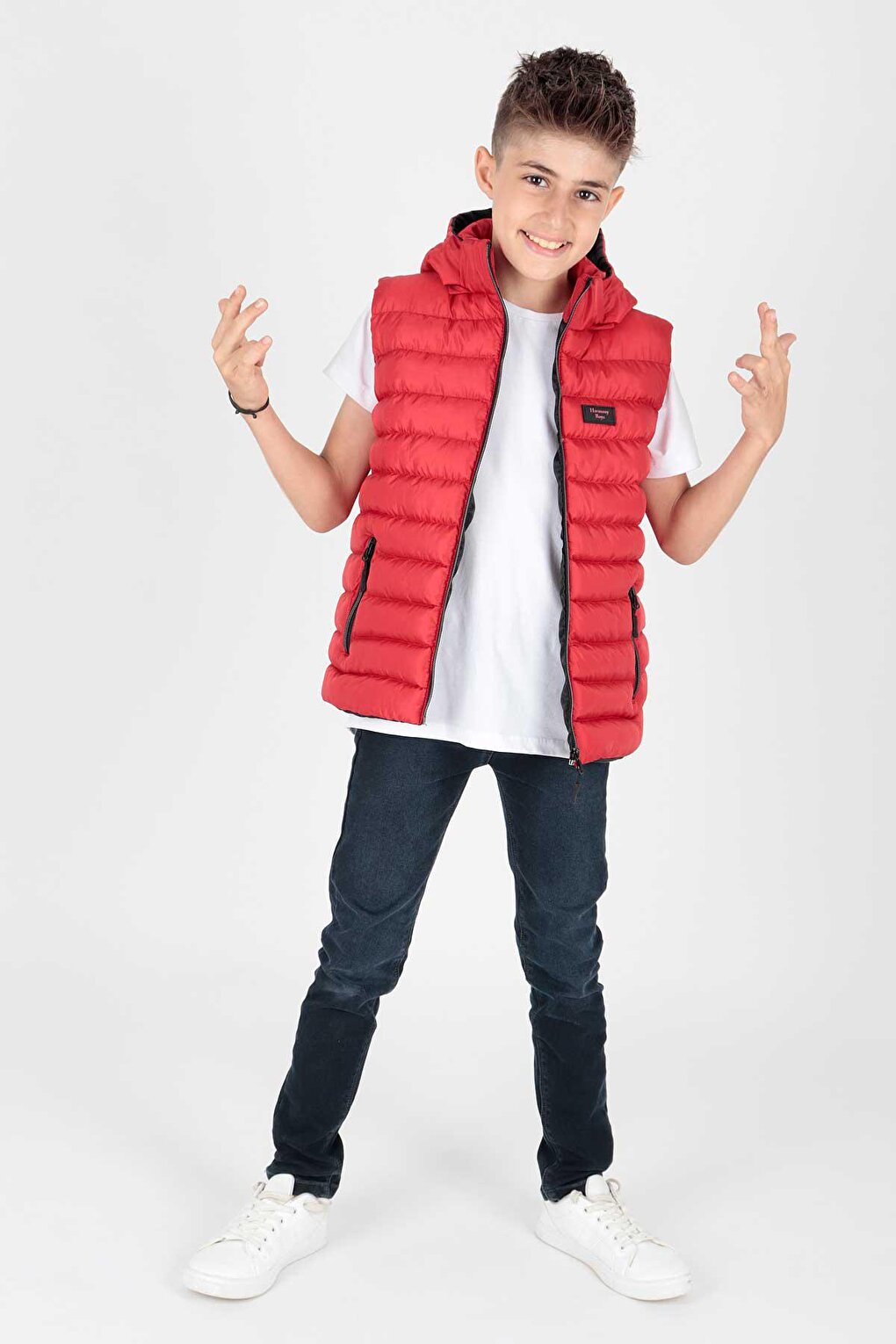 Boy's Fashion Trend Hooded Puffer Vest Ak215051