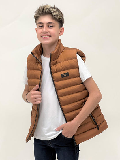 Boy's Hoodless Fashion Trend Puffer Vest Ak215354