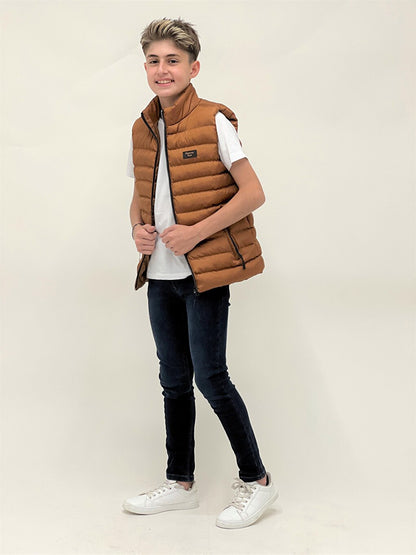 Boy's Hoodless Fashion Trend Puffer Vest Ak215354