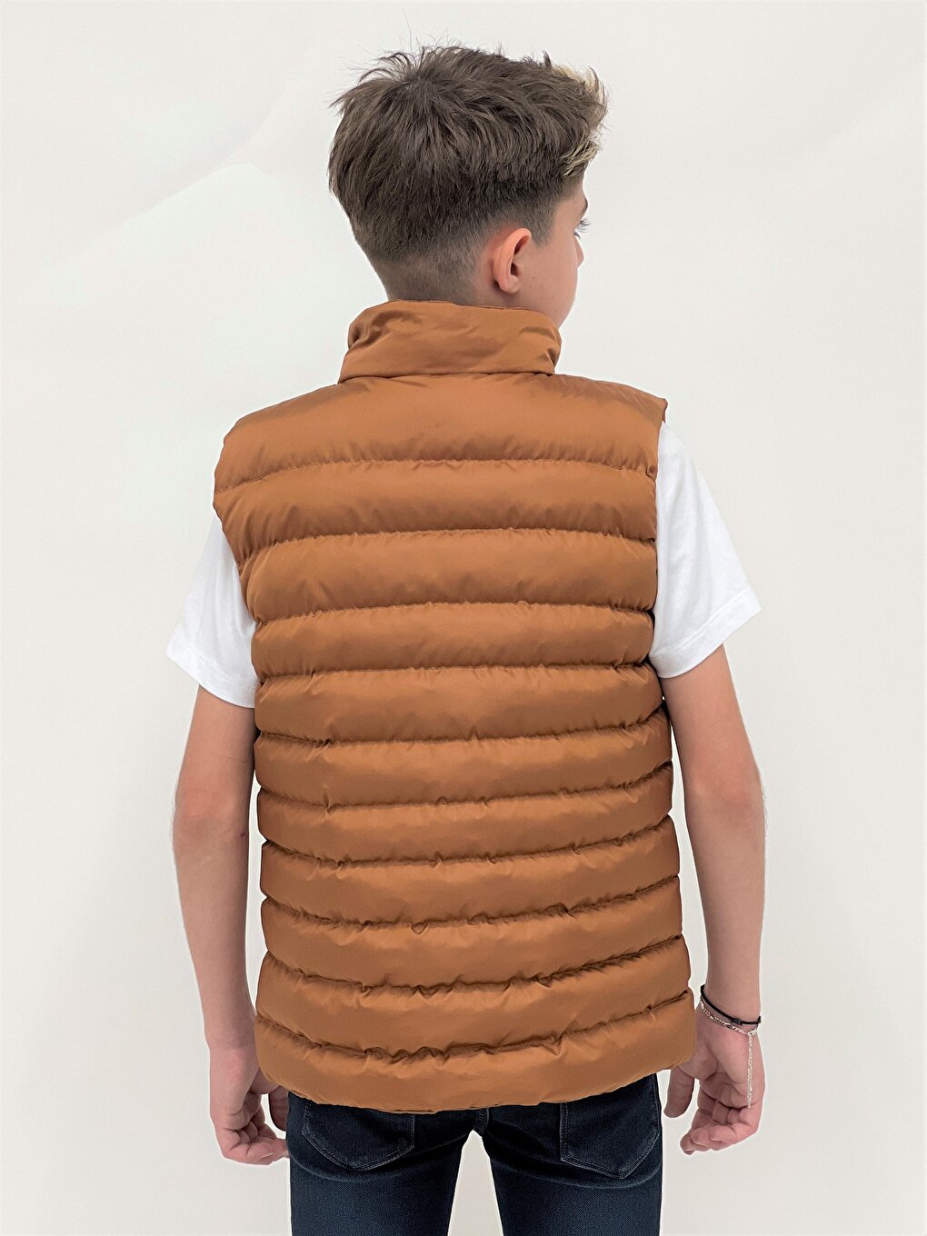 Boy's Hoodless Fashion Trend Puffer Vest Ak215354