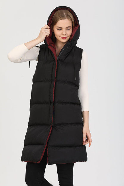 Double Sided Long Puffer Vest AC-K59087LNS