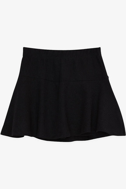 Girl's Shorts Skirt Basic Black (6-10 Years)