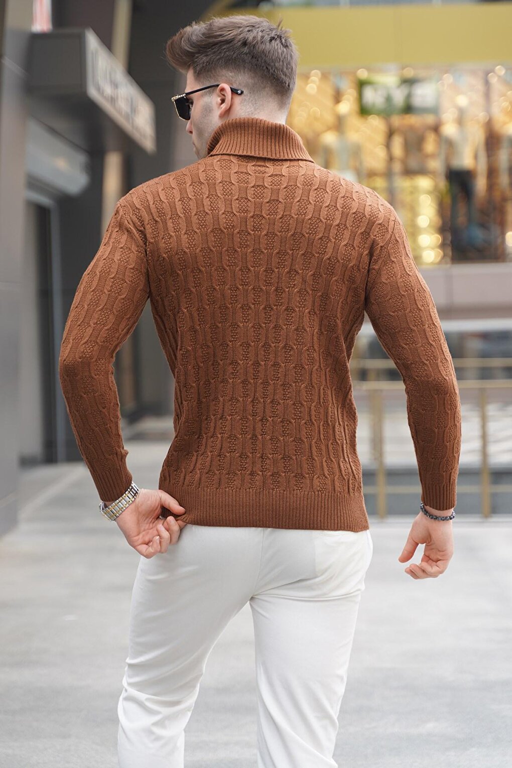 Camel Turtleneck Knitwear Sweater 5759