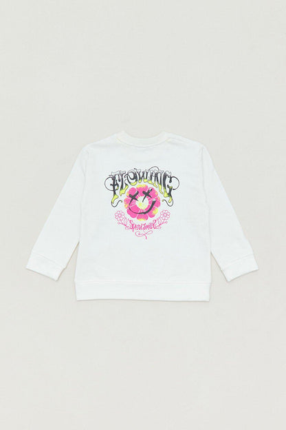 Front and Back Printed Girl's Sweatshirt